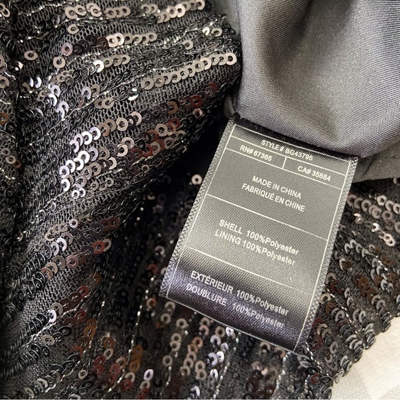 BB Dakota sequins shortall  black jumpsuit shorts onepiece V neck dark Academia - Picture 9 of 16